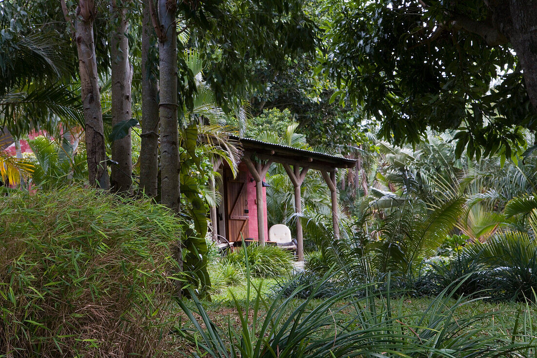 Chalet der Lakaz Chamarel Guesthouse Pension, Chamarel, Bel Ombre, Black River District, Mauritius, Indischer Ozean