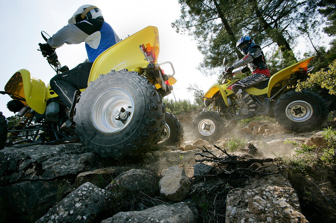 People driving Suzuki Quads, Suzuki Offroad Camp, Valencia, Spain