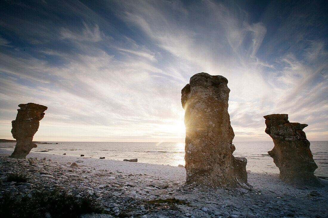 Raukstein Felsen, Langhammar, Faro, Gotland, Schweden