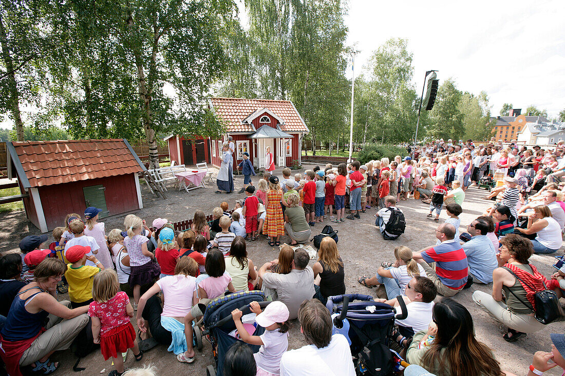 Theaterszene von Michel aus Lönneberga, Astrid Lindgren Welt, Vimmerby, Smaland, Schweden