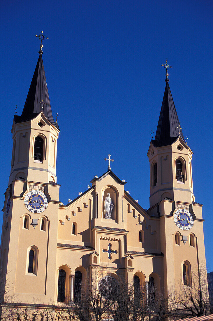 Parish Church of Our Lady, Bruneck, ski resort Plan de Corones, Dolomites, Bolzano, South Tyrol, Italy