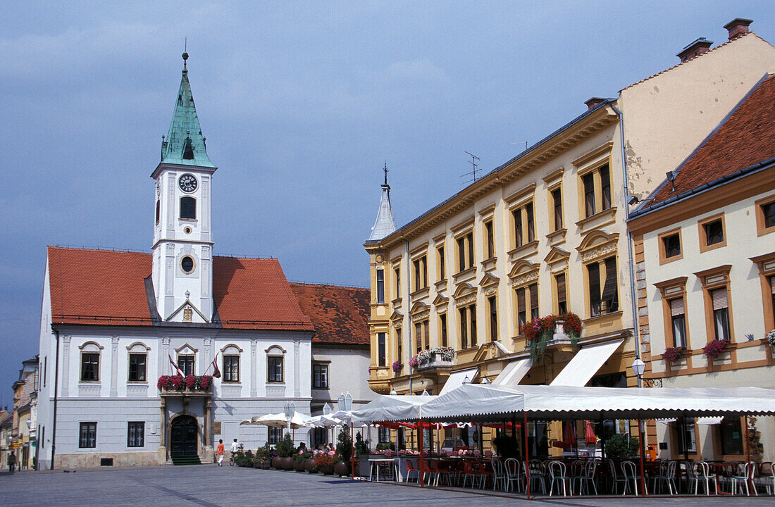 Trg Kralja Tomislava Main Square with City Hall, Varazdin, Varazdin, Croatia