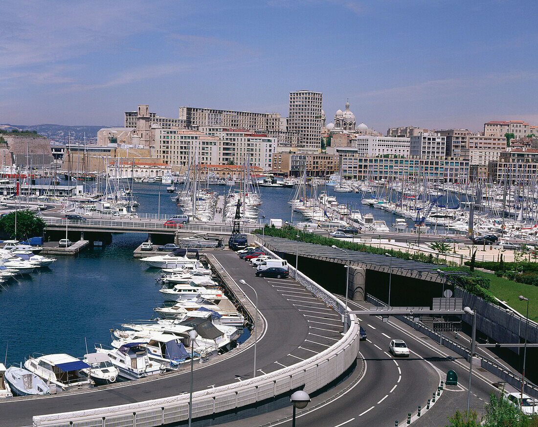 Highway under the old harbour. Marseille. France