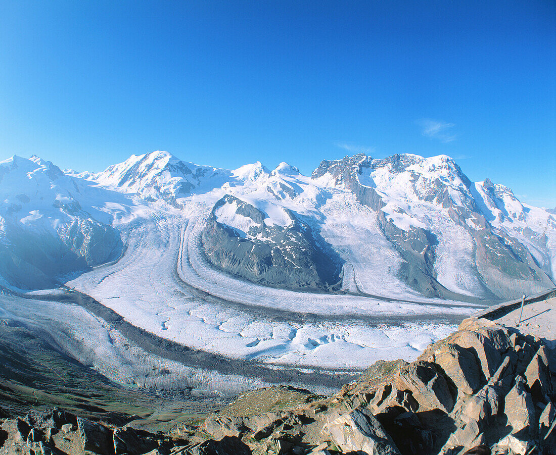 Monte Rosa. Gornergrat Glacier. Switzerland