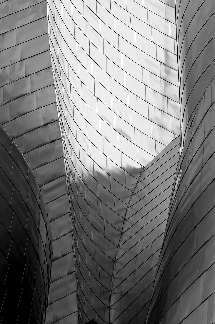Archtitektonisches Detail, Guggenheim-Museum, Bilbao, Spanien
