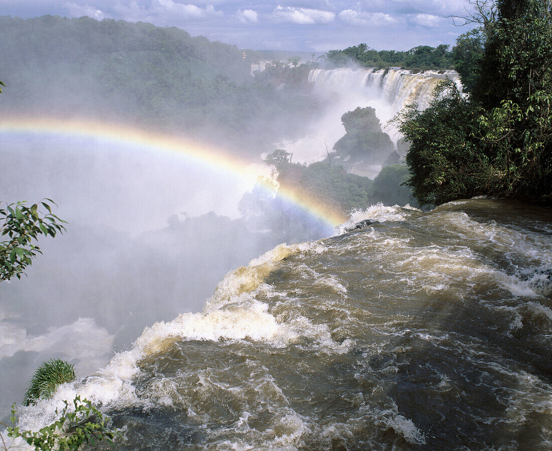 Iguazu falls. Argentina-Brazil border