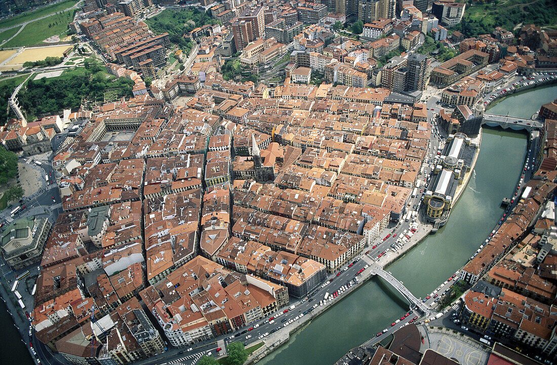 Nervión estuary. Bilbao. Vizcaya. Euskadi. Spain.