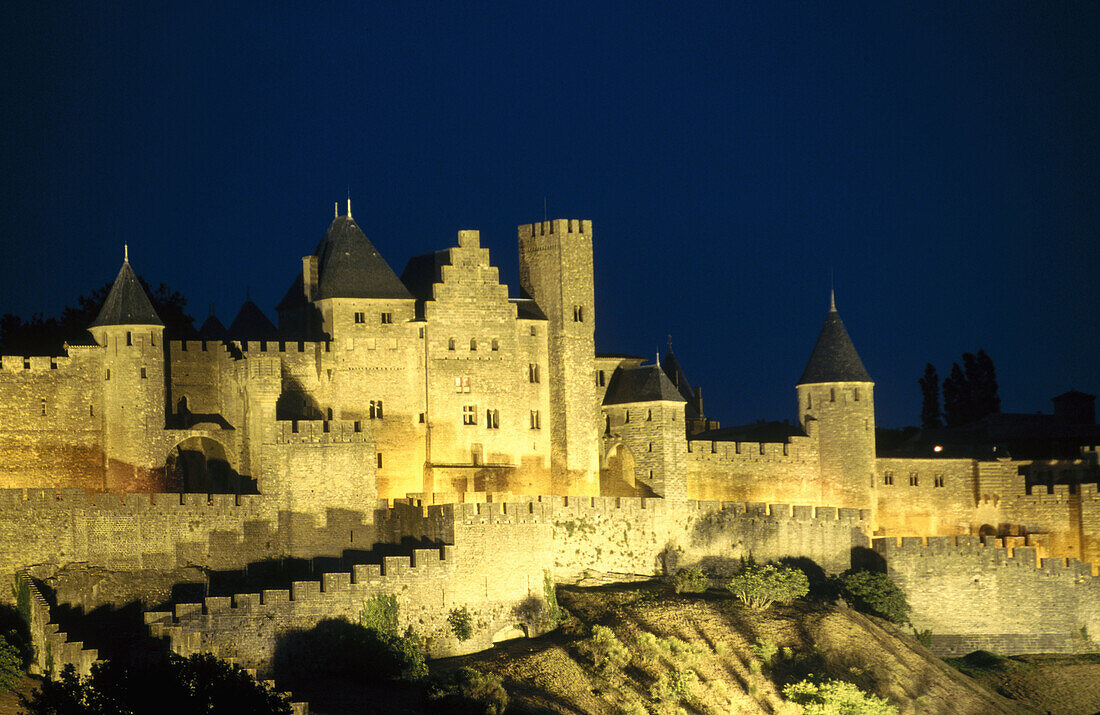 Medieval cité. Carcassonne. Aude. Languedoc-Roussillon. France.