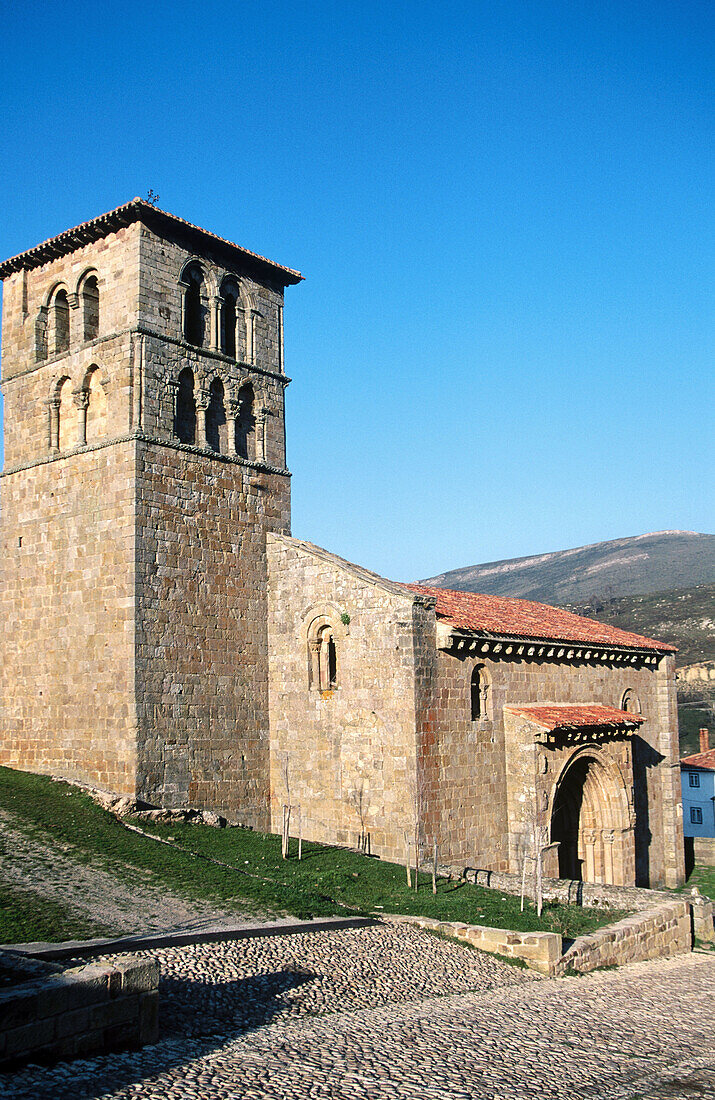 Romanesque collegiate church (XIIth century). Cervatos. Cantabria. Spain.