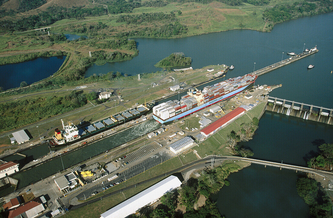 Miraflores locks. Panama Canal. Panama.