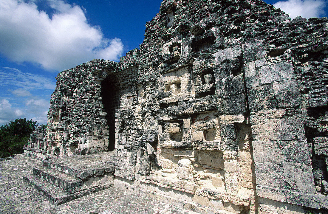 Mayan ruins. Chenes Palace. Becan. Campeche. Mexico.