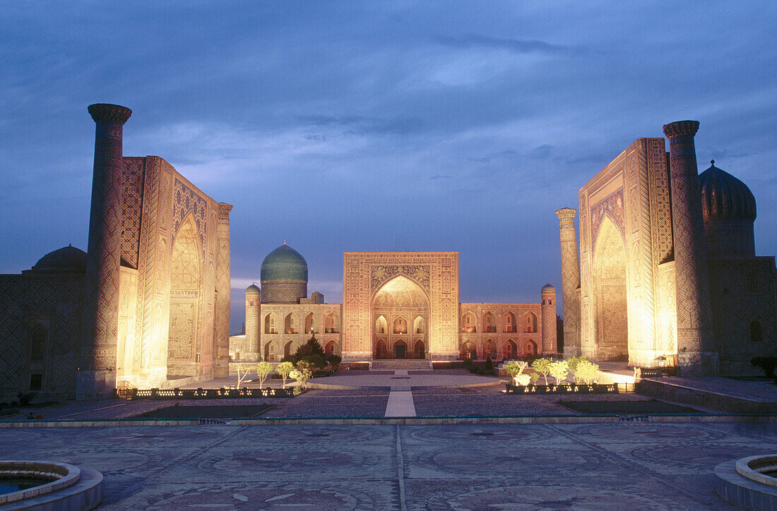 Silk road. The Registan. Samarkand. Uzbekistan.