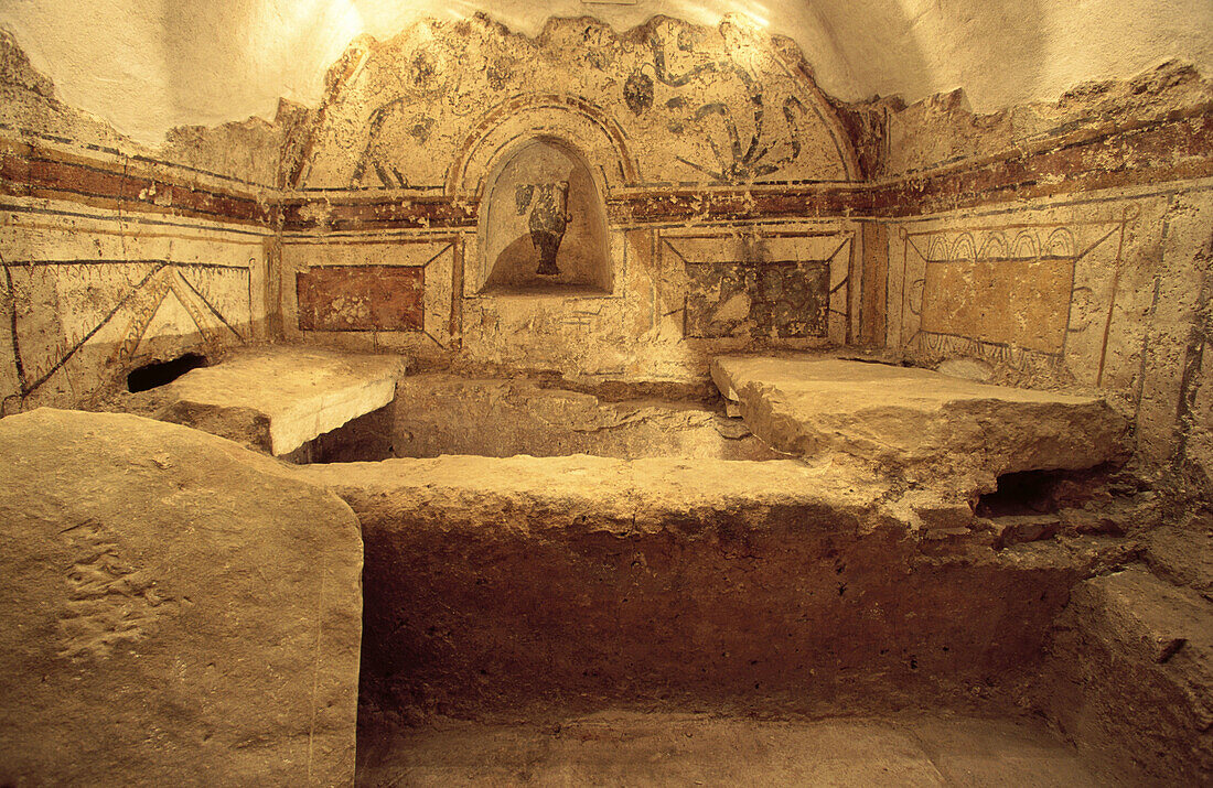 Korsós burial chambers, Early Christian remains in Pecs -World Heritage Site-. Hungary