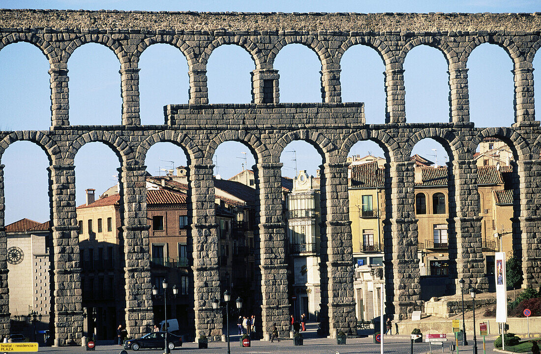 Roman aqueduct. Segovia. Spain