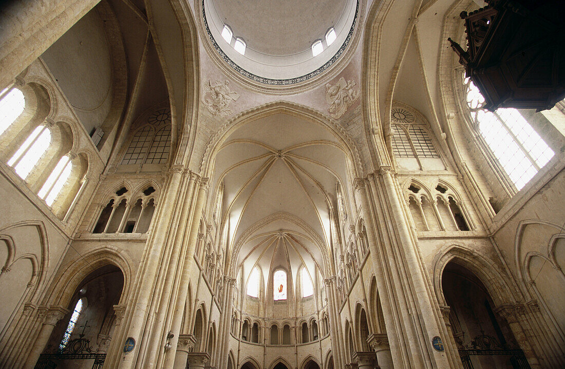 Interior of Saint-Quiriace church. Upper town. Provins. France