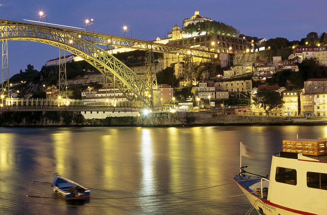 Dom Luis I Bridge on the Douro River. Porto. Portugal