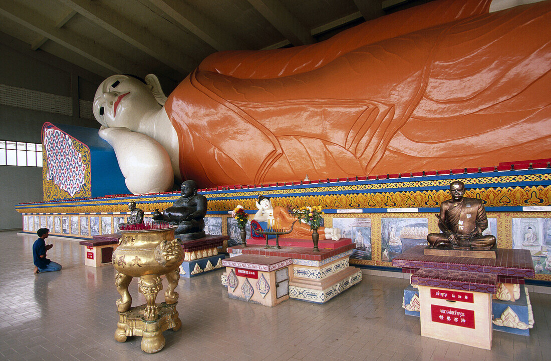 Reclining Buddha Wat Phothivihan temple. Kota Bharu. Malaysia