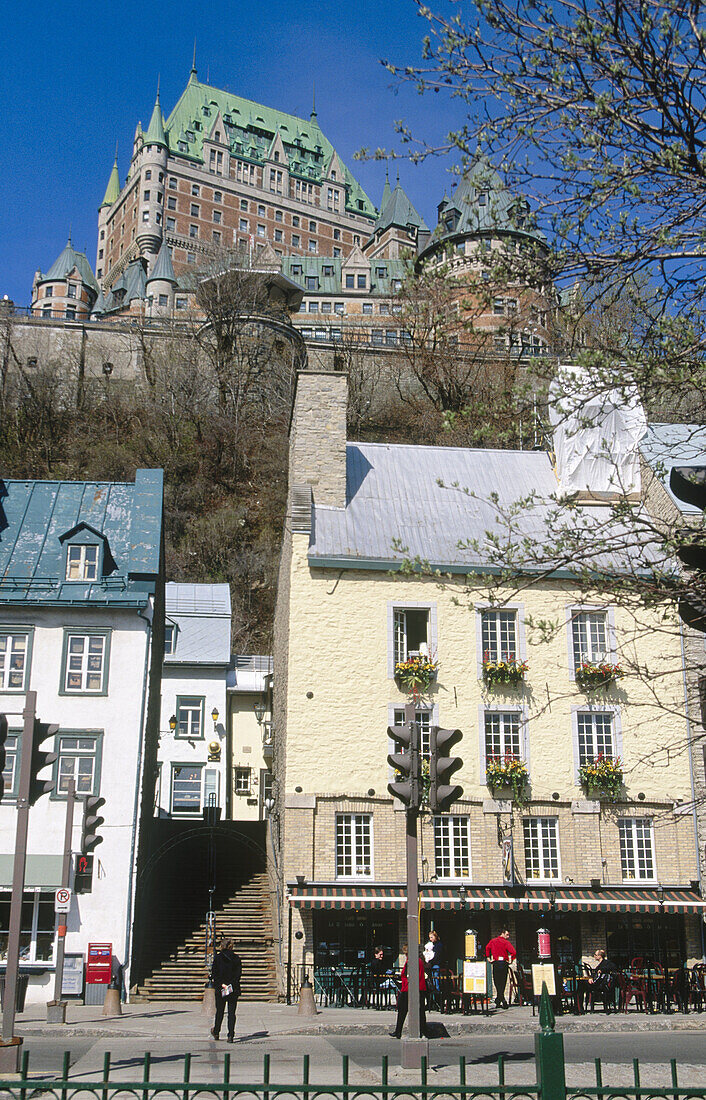 Frontenac Castle, Old town. Quebec City. Canada