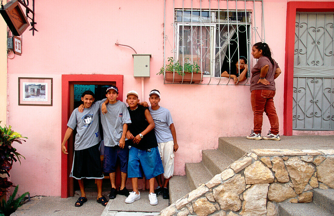 People from Cerro Santa Ana. Guayaquil. Guayas province. Ecuador