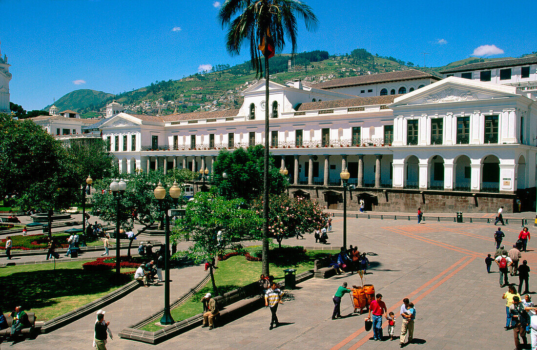Government Palace in Indenpendencia Square. Quito. Ecuador