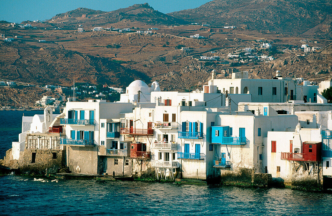 Alefkandra quarter in Mikonos. Cyclades Islands. Greece