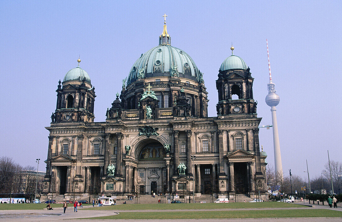 Cathedral and garden. Berlin. Germany