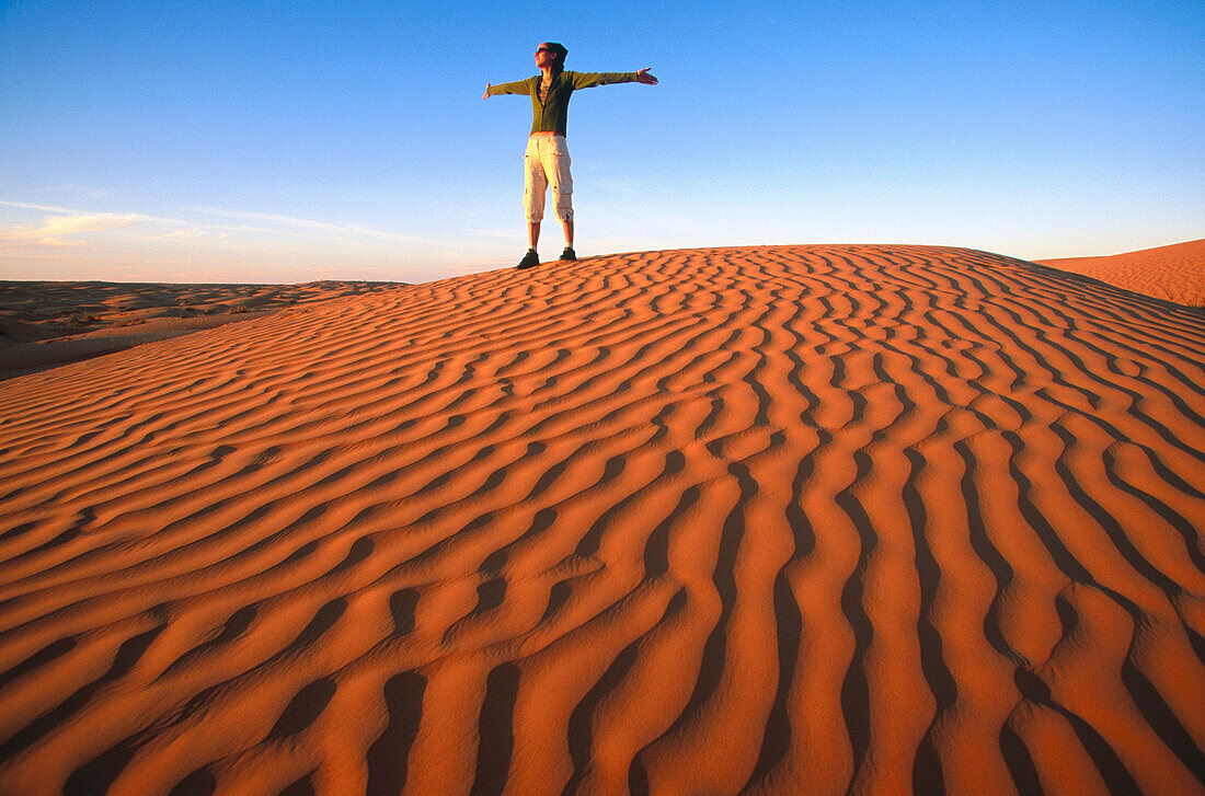 Dunes at Ksar Guilane, Sahara Desert, Grand Erg Oriental, Tunisia