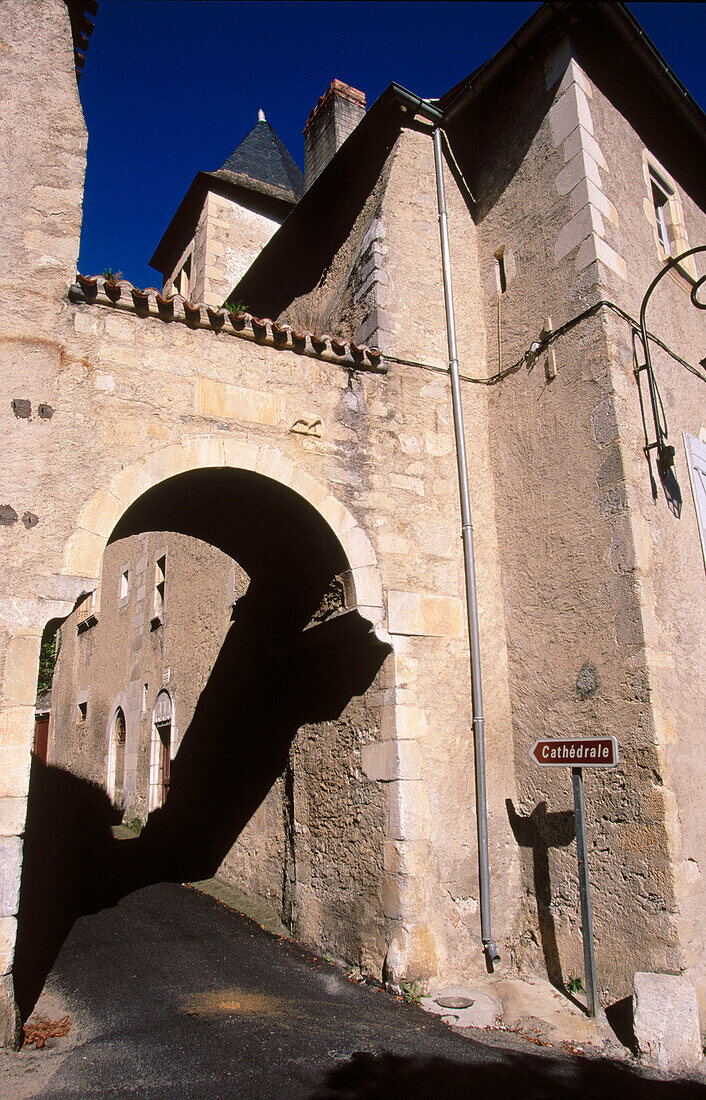 Town gate Cabirole in Saint Bertrand-de-Comminges. Haute Garonne. Midi-Pyrenees. France
