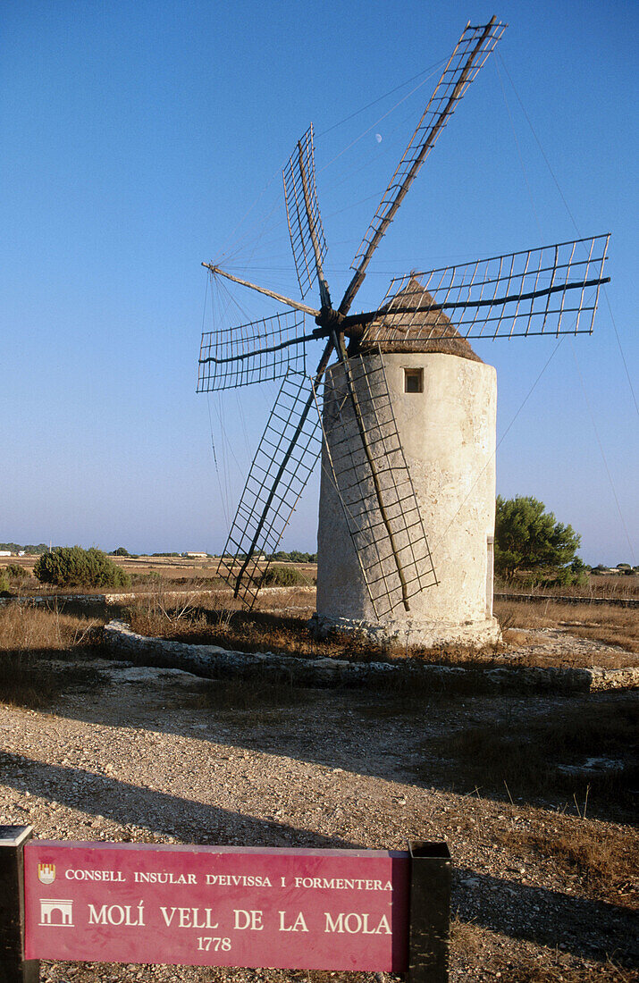 Old Mill of La Mola. Formentera. Balearic Islands. Spain.
