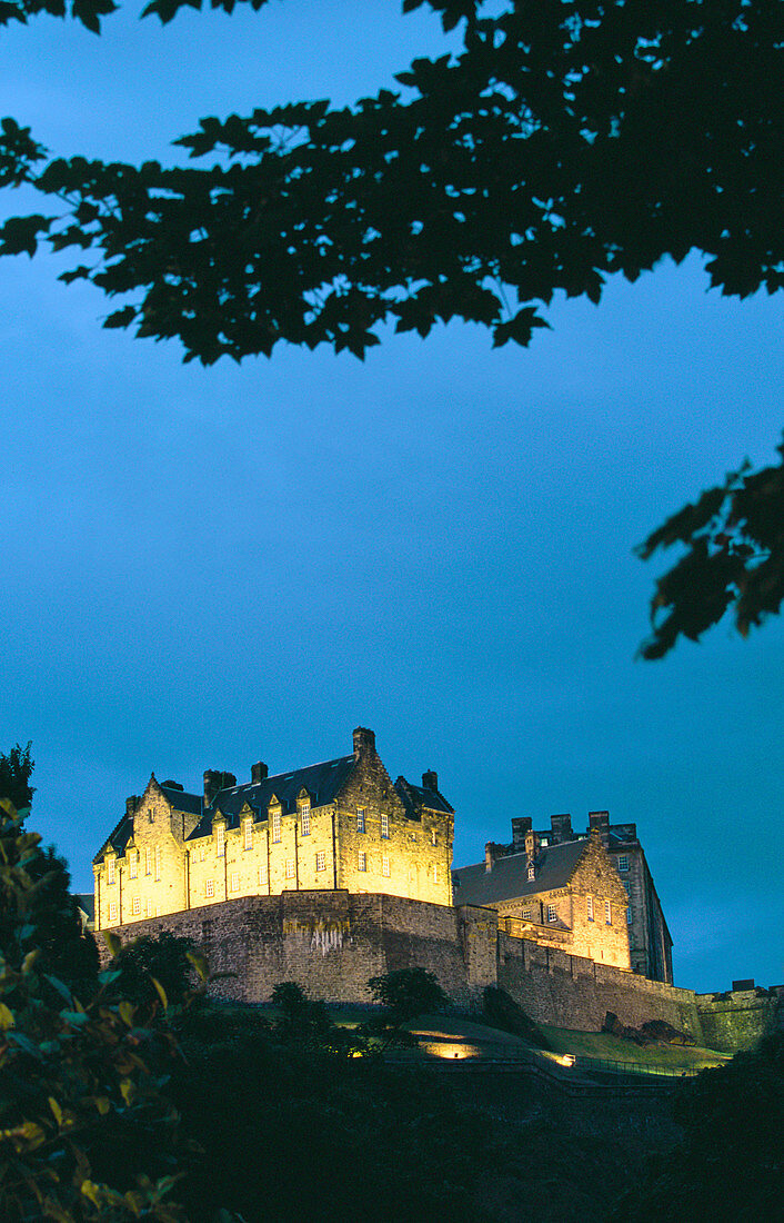 Edinburgh Castle from Princes street Gardens. Edinburgh. Scotland