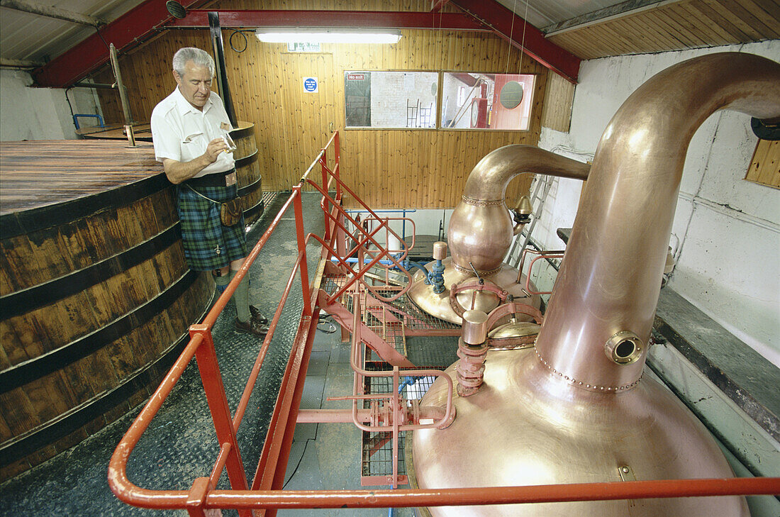 Edradour whisky distillery. Smallest distillery in the world. Pitlochry, Perth and kinross. Scotland. UK.