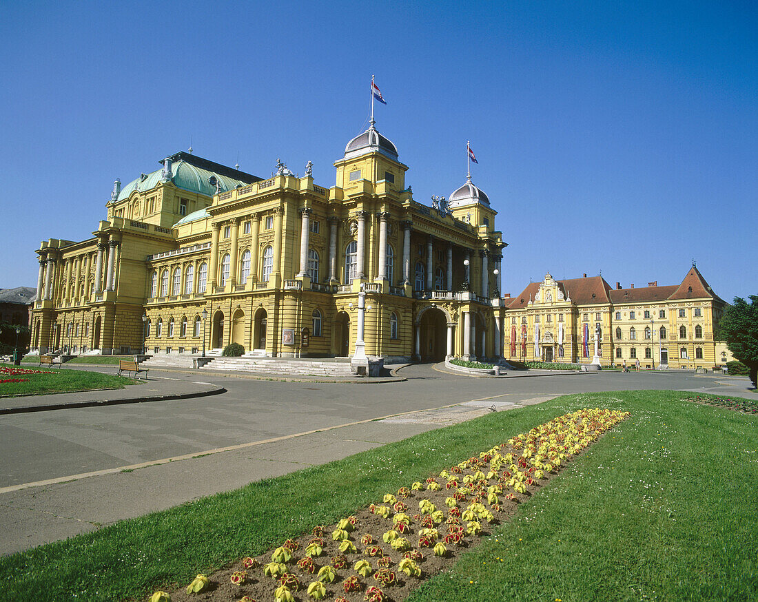 Croatian National Theatre and Arts and Crafts Museum, Zagreb. Croatia