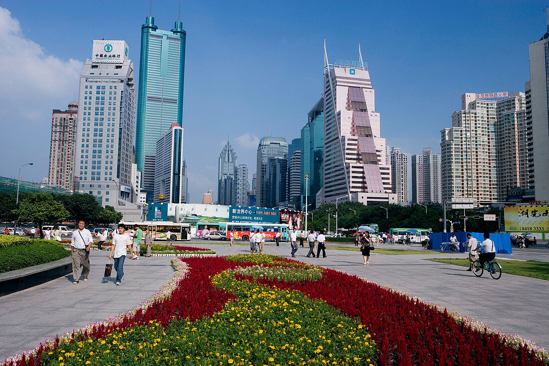 Shennan Zhong Lu avenue, Shenzhen. Guangdong province, China