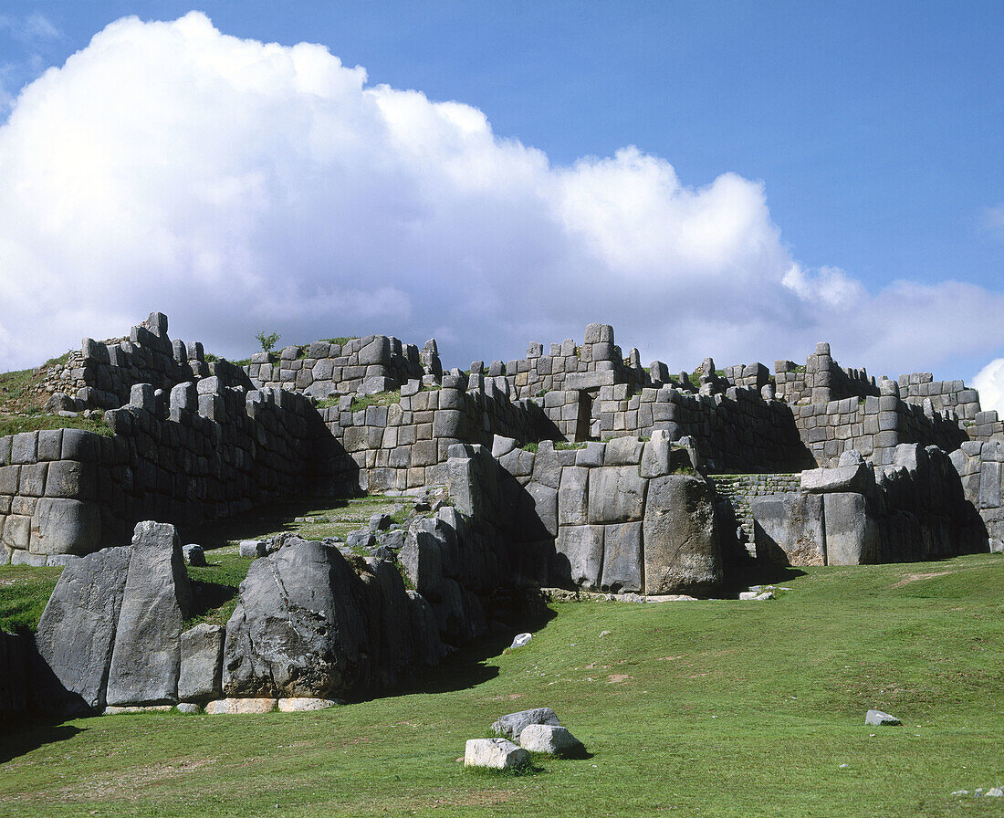 Sacsahuaman Fortress. Inca Ruins. Cuzco. Peru.