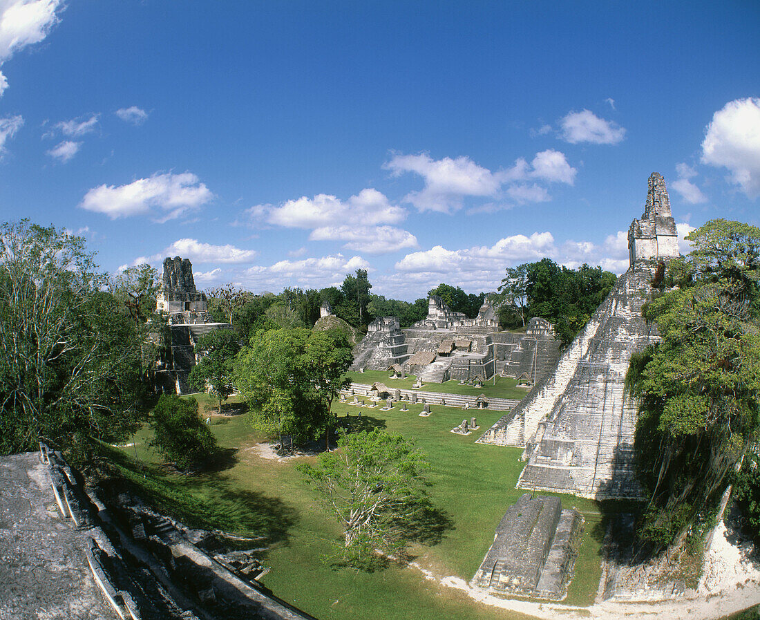 Plaza Mayor. Maya archeological site of Tikal, Guatemala