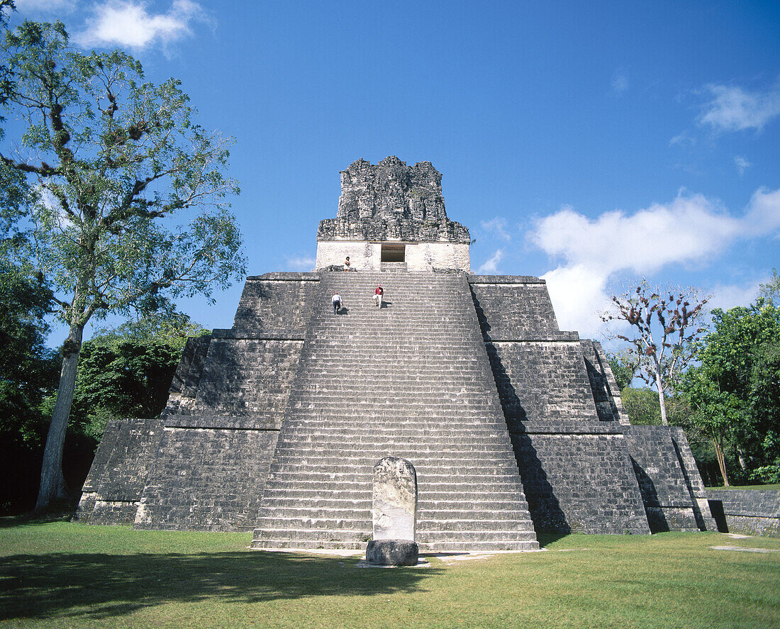 Temple II. Mayan ruins of Tikal. Guatemala