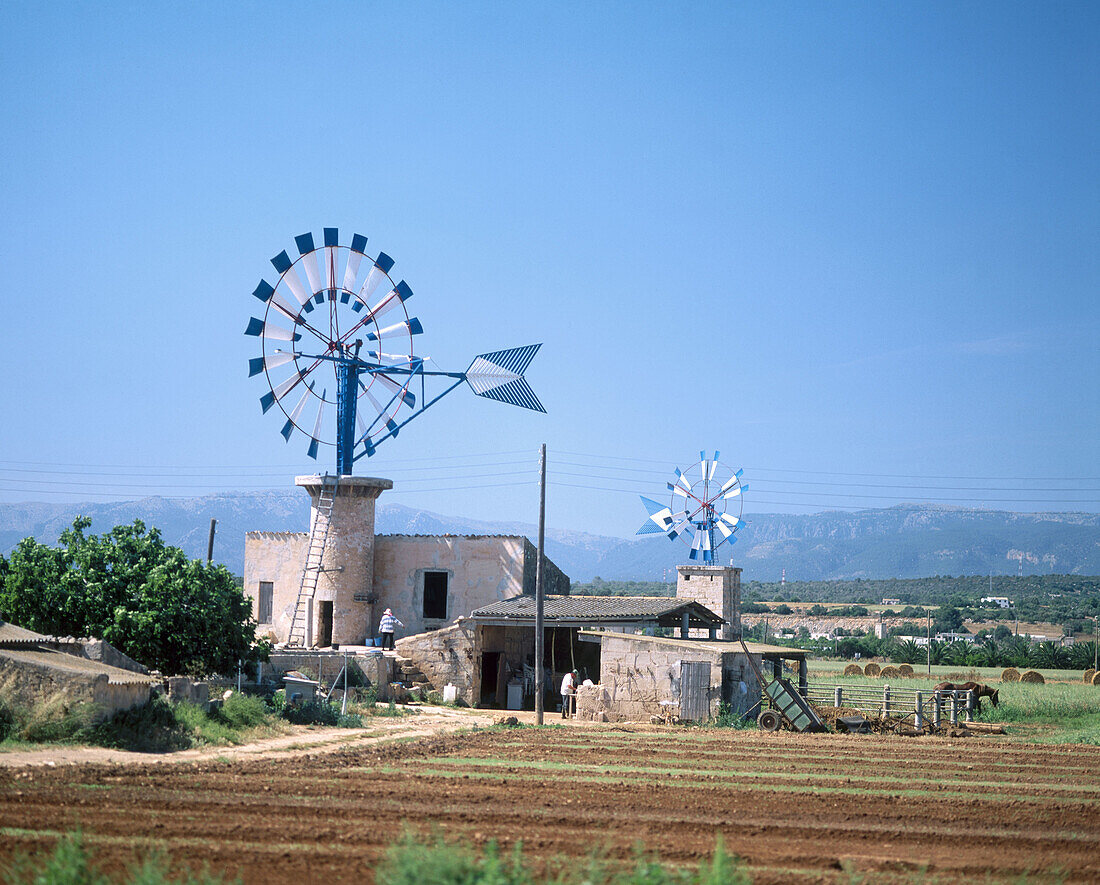 Wind mill. Majorca. Balearic Islands. Spain