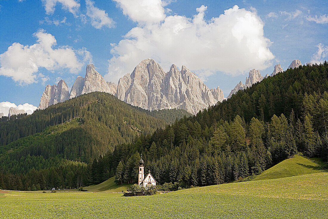 Funes Valley, Dolomite Alps, Italy.