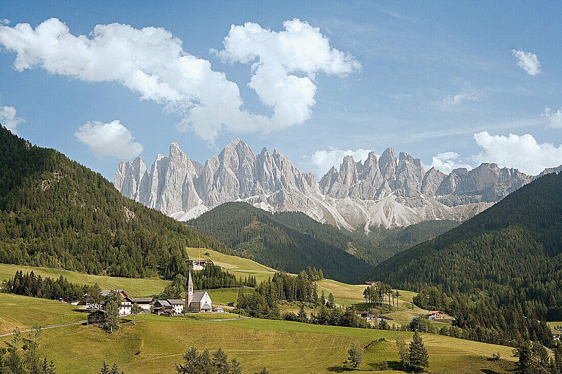 Funes Valley, Dolomite Alps, Italy.