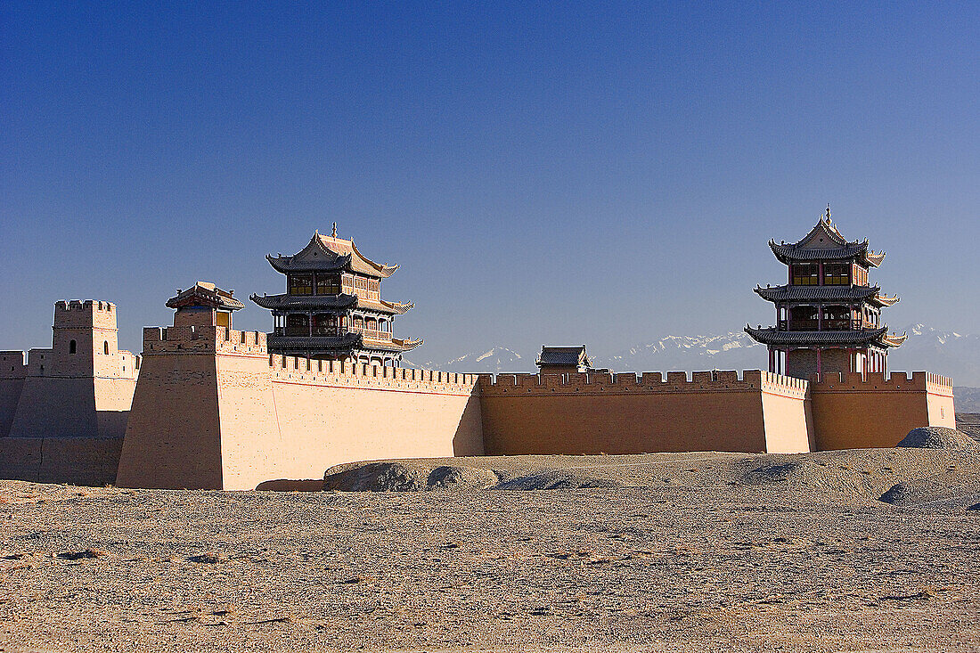 Jiayuguan City. Jiayu Pass Fort (W.H.). Gobi Desert. Gansu Province. The Silk Road. China. Nov. 2006