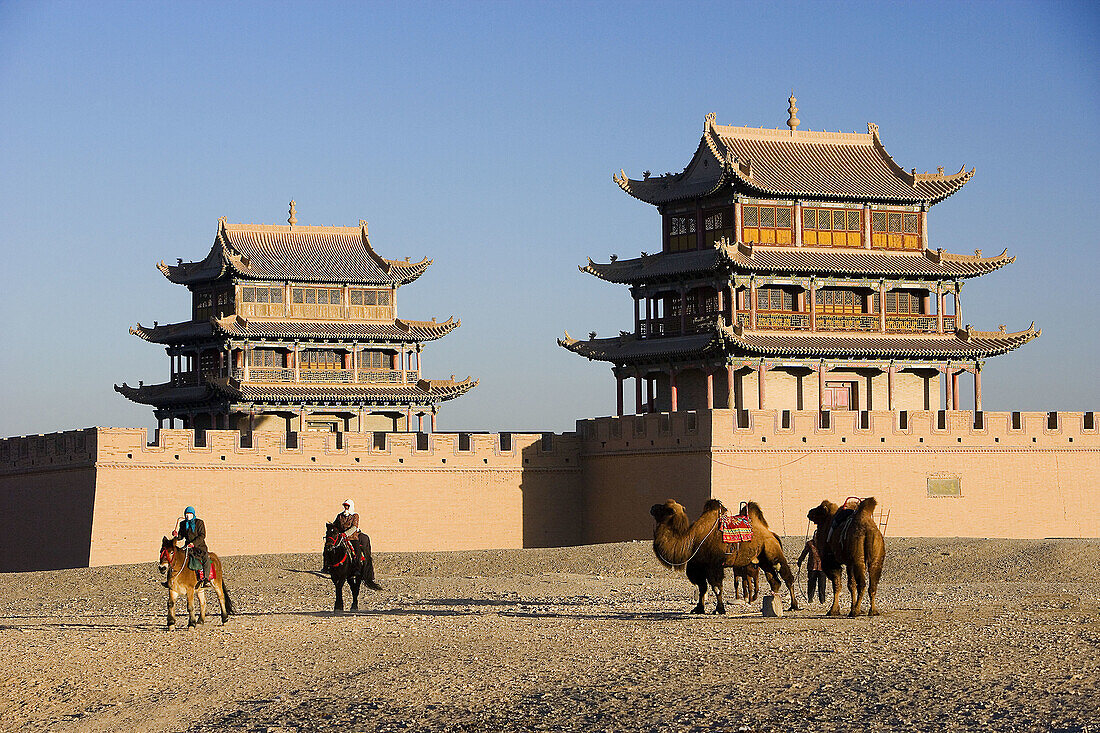 Jiayuguan City. Jiayu Pass Fort (W.H.). Gobi Desert. Gansu Province. The Silk Road. China. Nov. 2006