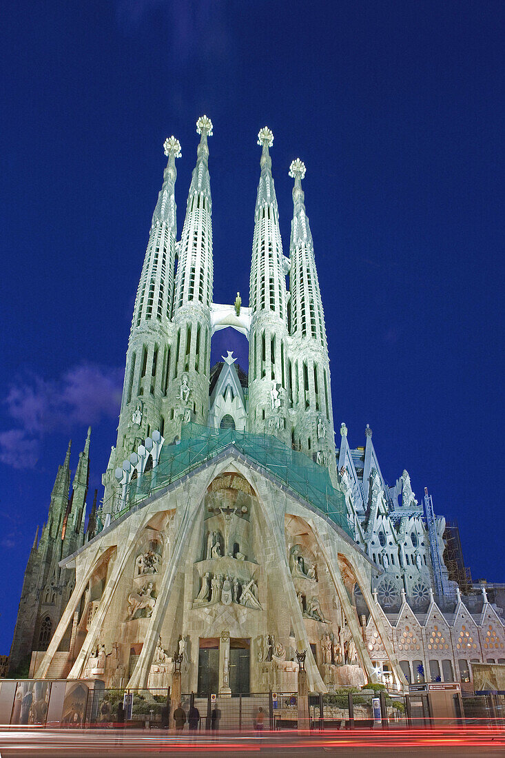 Sagrada Familia temple by Gaudi, Barcelona. Catalonia, Spain (Feb. 2007)