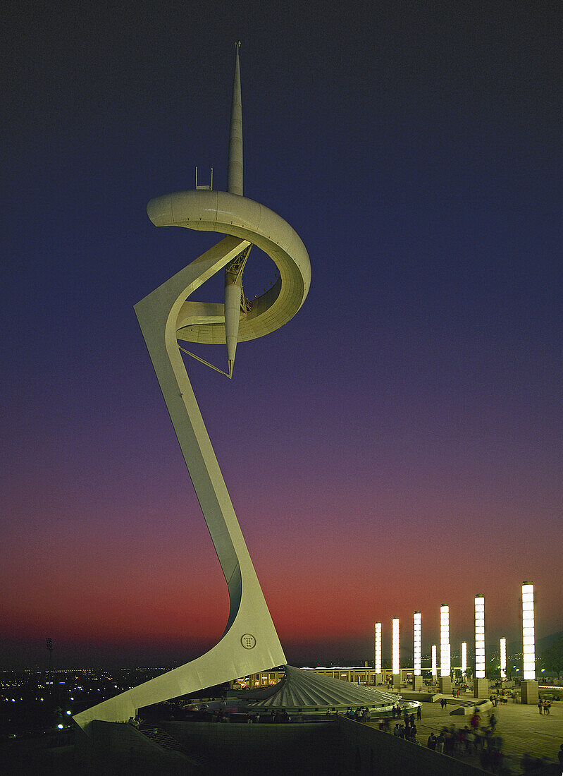 Communications tower by S. Calatrava, Barcelona. Catalonia, Spain (April 2007)