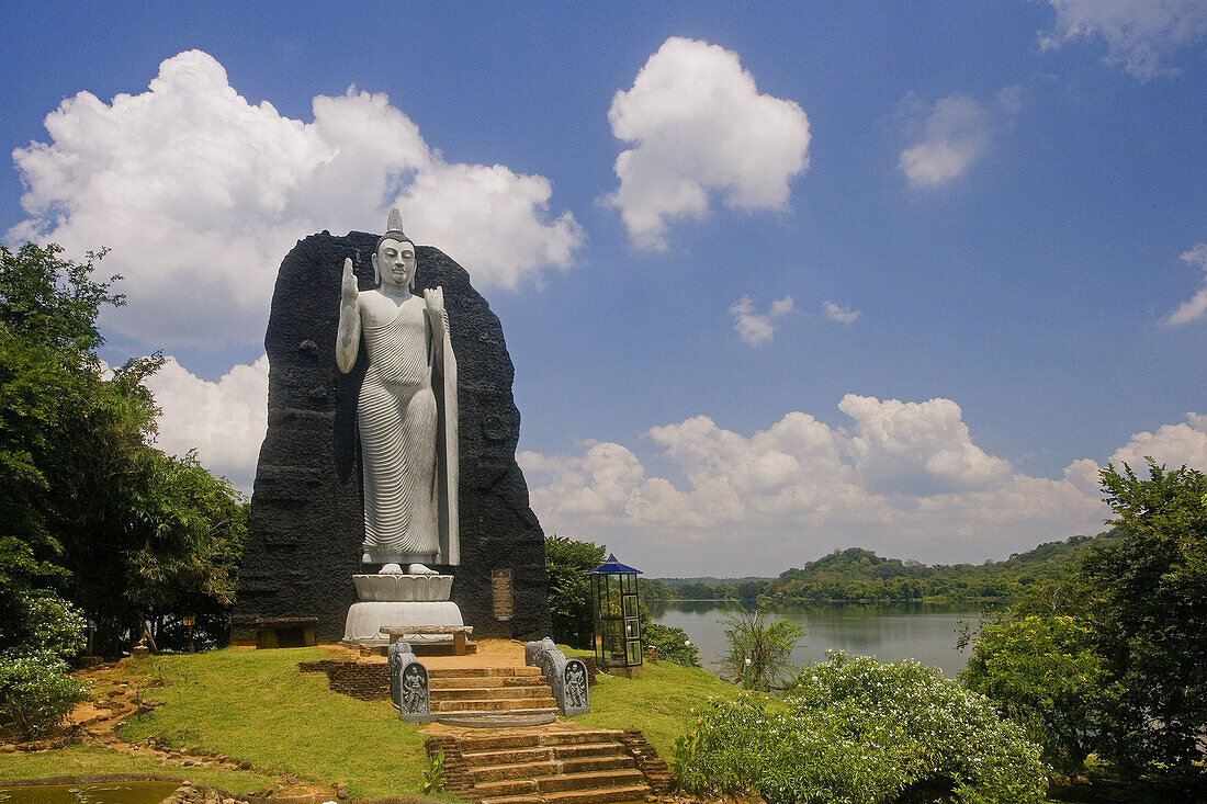 Near Polonnaruwa City. Reproduction of the Aukana Buddha. Sri Lanka. April 2007.