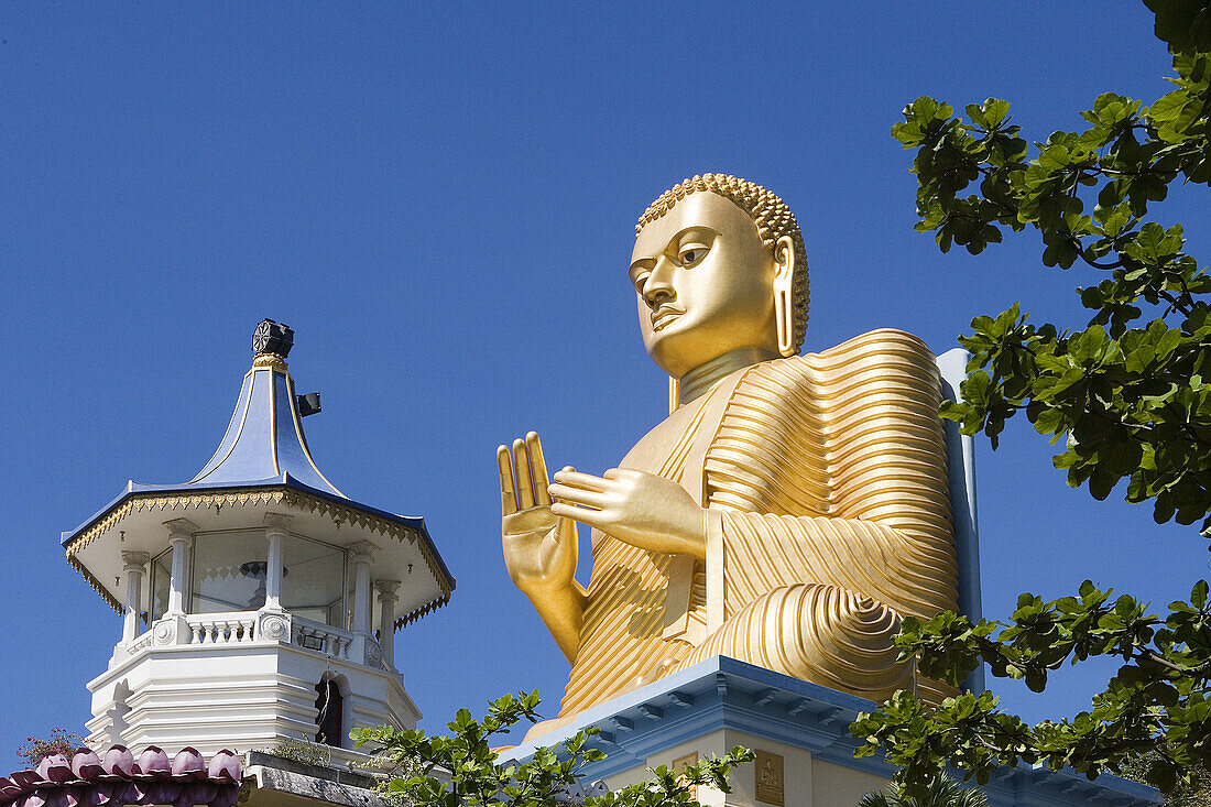 Sitting Buddha-Mihintale. Near Dambulla City. Sri Lanka. April 2007.