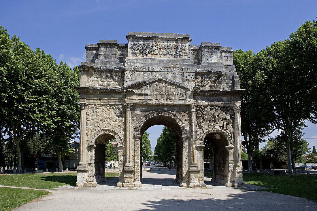 Roman built Arc de Triomph (W.H.). Orange. France. June 2007