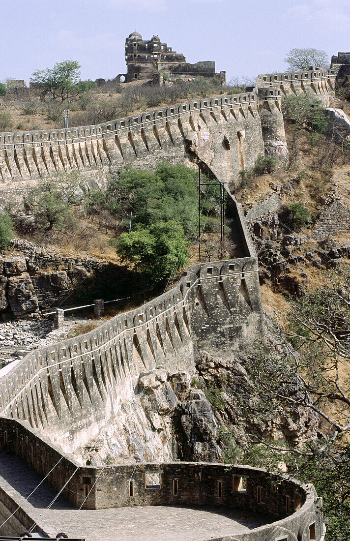Protective outer walls of Chittorgarh Fort, Rajasthan, India