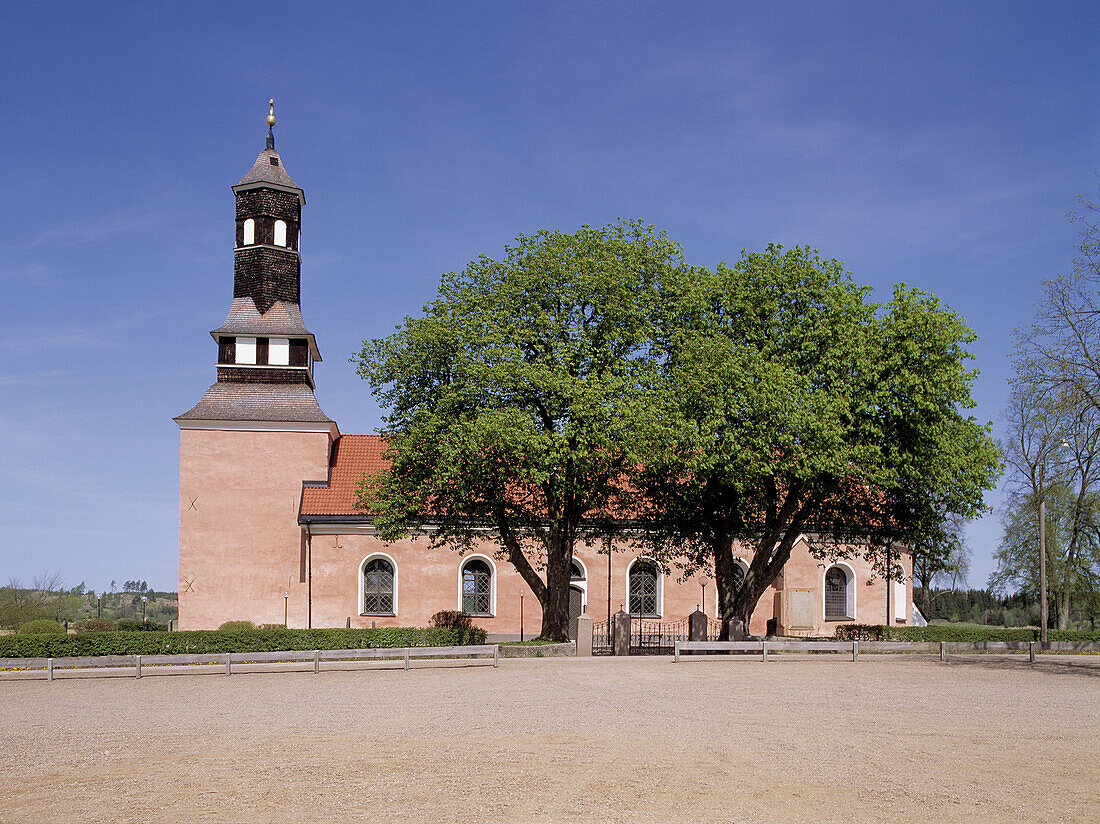 The church of Ekeby, not far from Linkoping. Sweden.