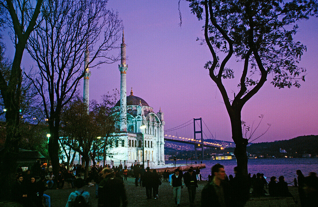 Mecidiye mosque at Ortaköy district. Istanbul. Turkey