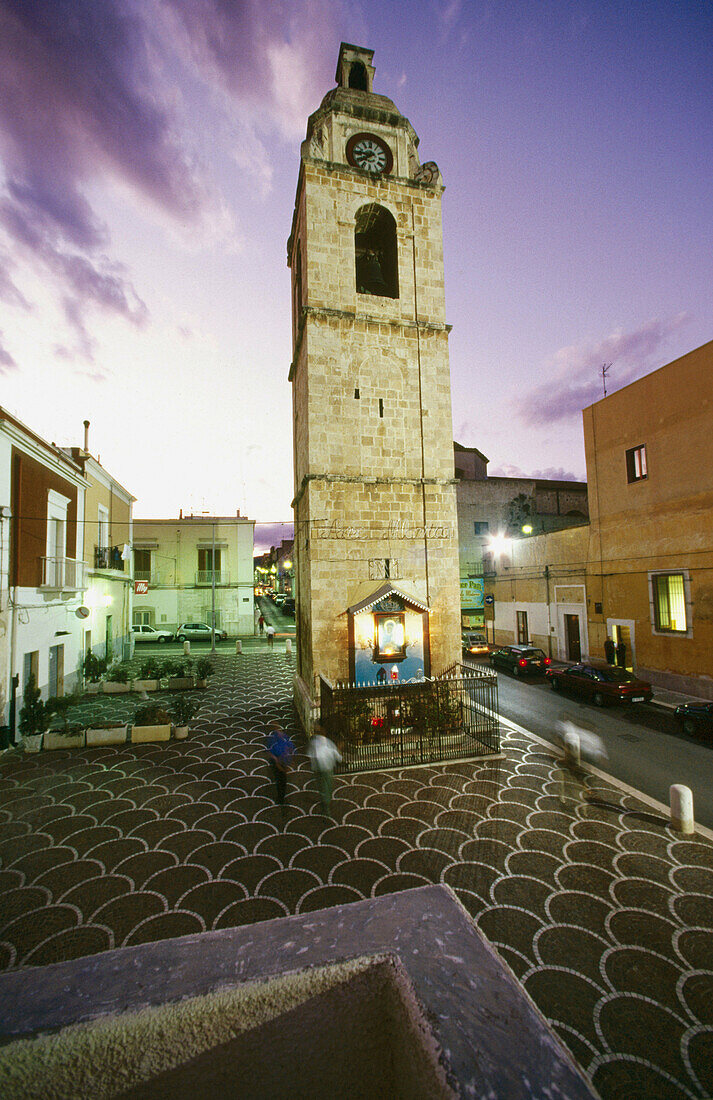 Belltower near the cathedral. Manfredonia. Puglia. Italy
